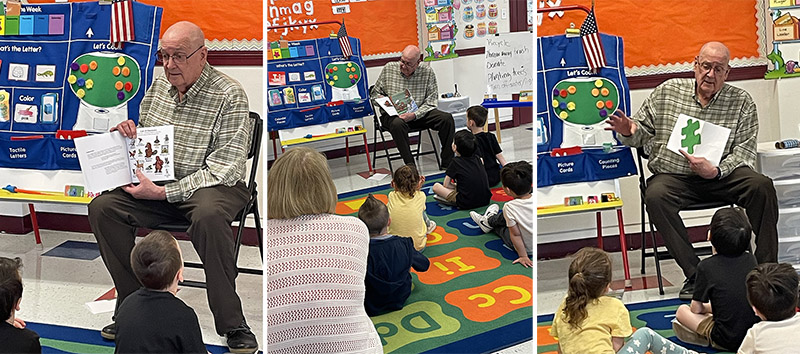 Mark had a great time reading “Bronson’s Flood” to 35 preschool children at Trinity Lutheran, Lansdale, April 22, 2025.
