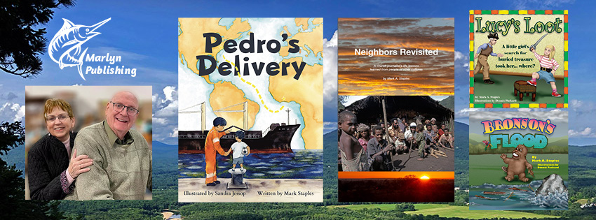 Marlyn Publishing banner with Pedro's Delivery